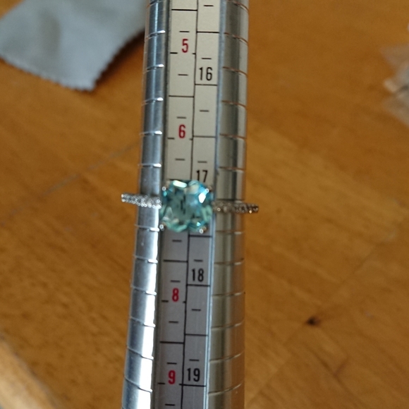 🌸 Closeout! Women's aquamarine ring 925 filled - Picture 8 of 8